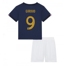 Baby Fußballbekleidung Frankreich Olivier Giroud #9 Heimtrikot WM 2022 Kurzarm (+ kurze hosen)